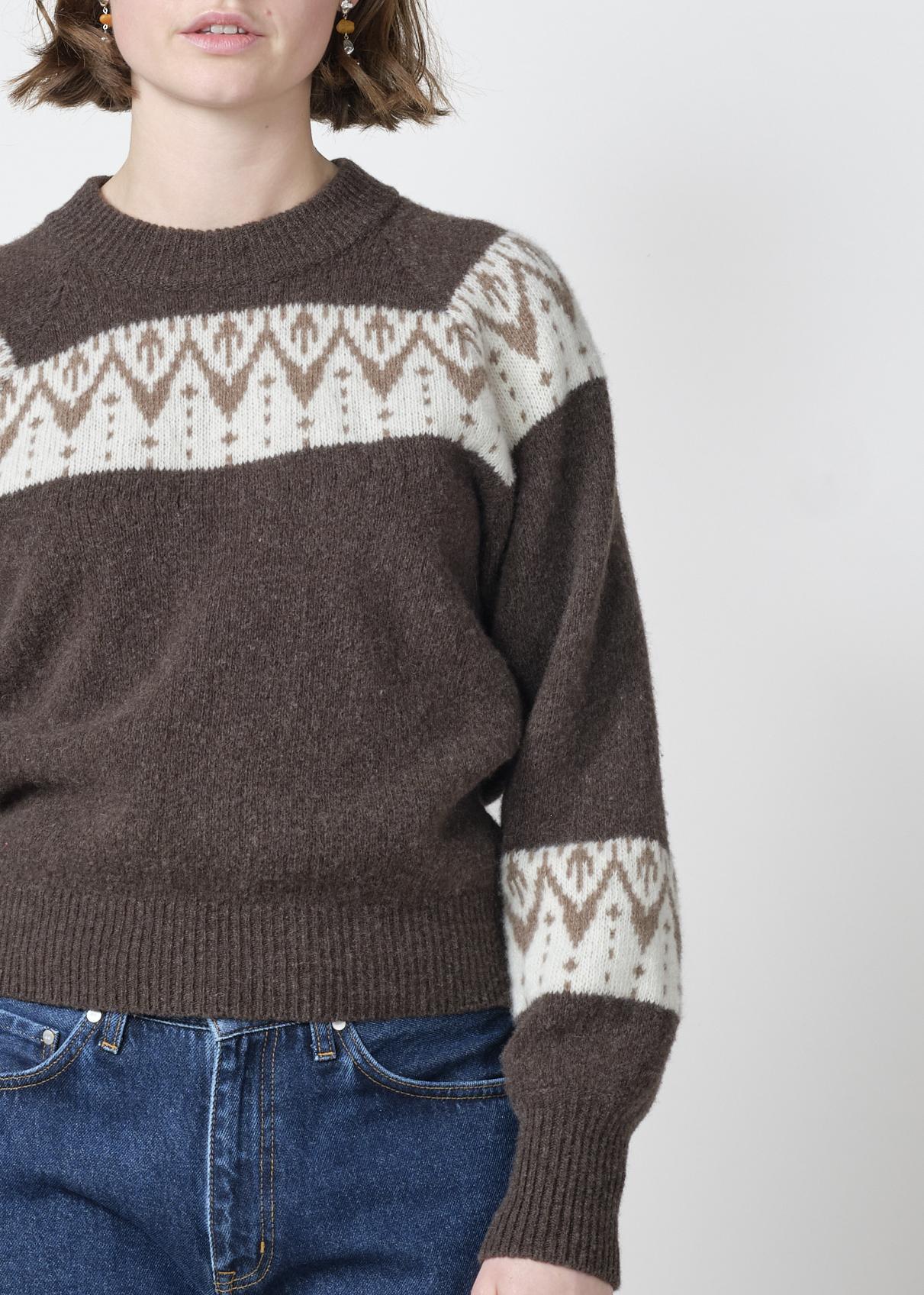 Klitmøller Miller Knit Taupe Damen Strickpullover Merino braun beige